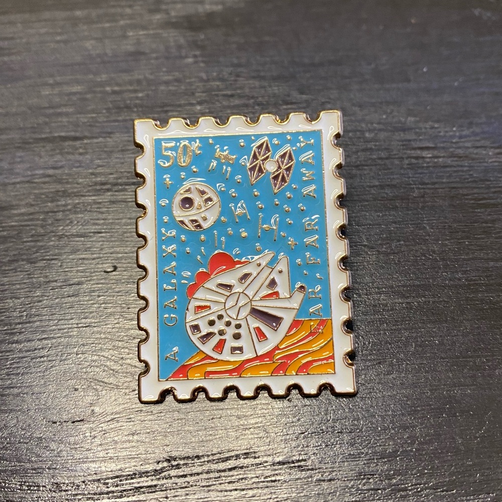 NWOT sci-fi a galaxy far far away stamp pin